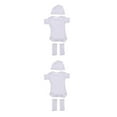 thumbnail image 4 of ZLight Cute and White Short Sleeve Jumpsuit and Hat Set for 26-28cm Baby Dolls Adorable Rompers Style A 2Set, 4 of 6