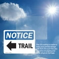 thumbnail image 6 of (2 Pack) Trail [Left Arrow] Sign With Symbol OSHA Notice Sign 10 Inch X 7 Inch Vinyl Label Decal Sticker Weather Resistant, UV Protected for Workplace, Business, and Construction Site,, 6 of 7