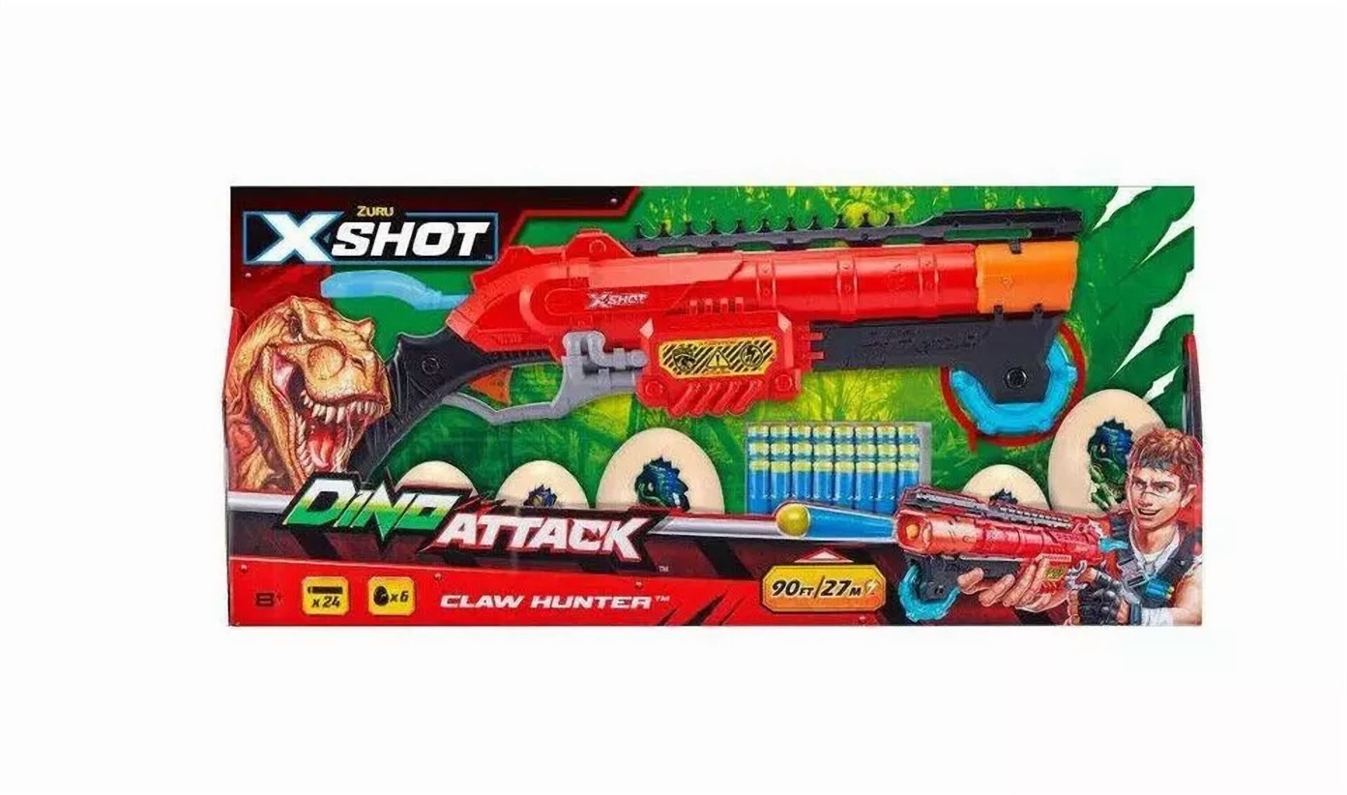 Zuru X-Shot Dino Attack Claw Hunter Blaster Dart Gun and Dino Egg Targets