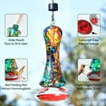 thumbnail image 3 of Birdkiss Hand-Blown Glass Hummingbird Feeder 16 oz for Garden Backyard Patio Decor with Ant Moat, Leak Proof & Rustproof, 5 Feeding Ports & 5 Perches, 3 of 8