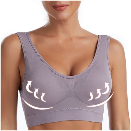 

Ladies Traceless Comfortable One-piece No Steel Ring Vest Breathable Gathering Bra Woman Underwear