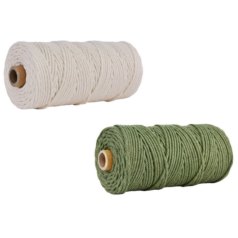 2 Rolls of DIY Cotton Rope Decorative Binding Rope Handmade Tapestry  Material