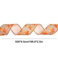 thumbnail image 3 of Btomtd 196.85"x2.55" Faux Linen Woven Ribbon with Pumpkin and Maple Leaf for Halloween Thanksgiving Ornaments Holiday Party Decoration Ribbon for Crafting, E, 3 of 6