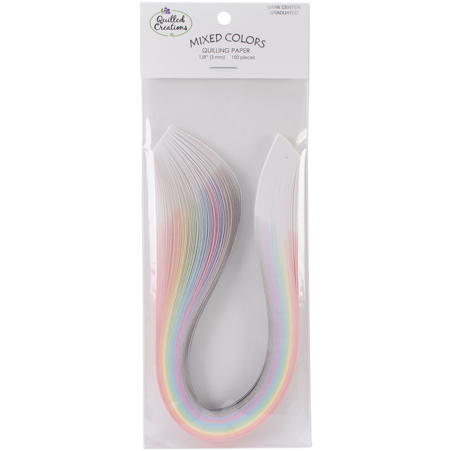 1//8-Inch Quilled Creations QC25-25 Quilling Strips Mixed Color Paper Pink 100 Per Package