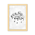 thumbnail image 1 of Cuadro de madera decorativa Nublado lluvia pintado a mano A4 Unbranded, 1 of 3