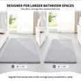 thumbnail image 2 of Disolla 36 x 60 Silver Ultra Thick Plush Fluffy Microfiber Bath Mat & Non Slip Washable Bath Rug, Shaggy Floor Mat, 2 of 7