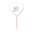thumbnail image 1 of Mapa del gato Etiqueta del corazón de la bandera del palillo de dientes, 1 of 3