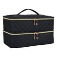 thumbnail image 4 of Bolsa de almacenamiento jinwen Negro Organizador de esmalte de uñas de doble capa, 4 of 8