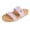 Lavender, variant on Women’s Double Strap Slide Sandals, Faux Leather Cross Strap Slides with Arch Support, Lightweight Non-Slip Comfort Sandals, Casual Slip-On Everyday Sandals for Women.