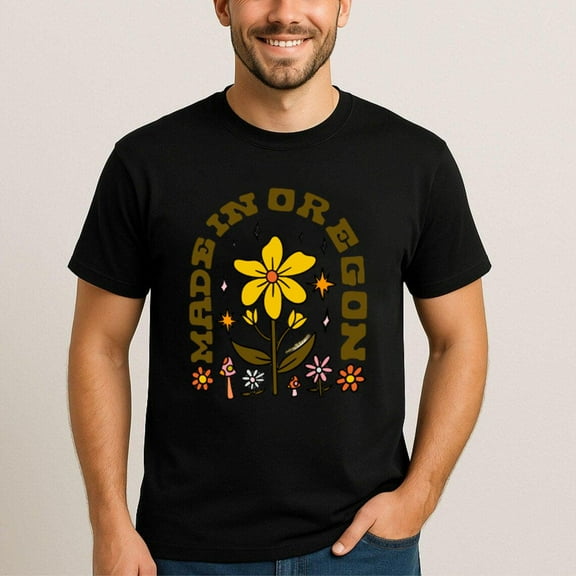 Made In Oregon State Pride Souvenir Vintage Graphic Gift Unisex T-Shirt, for men & women, up to size 5XL.