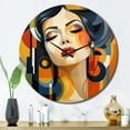 thumbnail image 3 of Designart "Portrait of a Woman in Art Deco Style II" Abstract Portraits Oversized Wall Clock, 3 of 5
