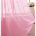 thumbnail image 5 of Home Mart Goods Light Pink Solid Color Rod Pocket Sheer Glam Elegant Curtain Set 63" Long - 2 Panels, 5 of 5