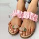thumbnail image 5 of Sandalias de verano para mujer, sandalias de piña para mujer, chanclas con punta de Clip, zapatillas informales bohemias, zapatos de playa Wmkox8yii  ytu4970, 5 of 8