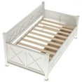 thumbnail image 6 of Saim Twin Size Wooden Modern and Rustic Casual Style Daybed, Cream White, 6 of 9