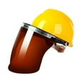 thumbnail image 4 of S SERENABLE Welding Cap Large View Heat Resistant Professional Aluminum Bracket PC Lens Face Red Brown, 4 of 9