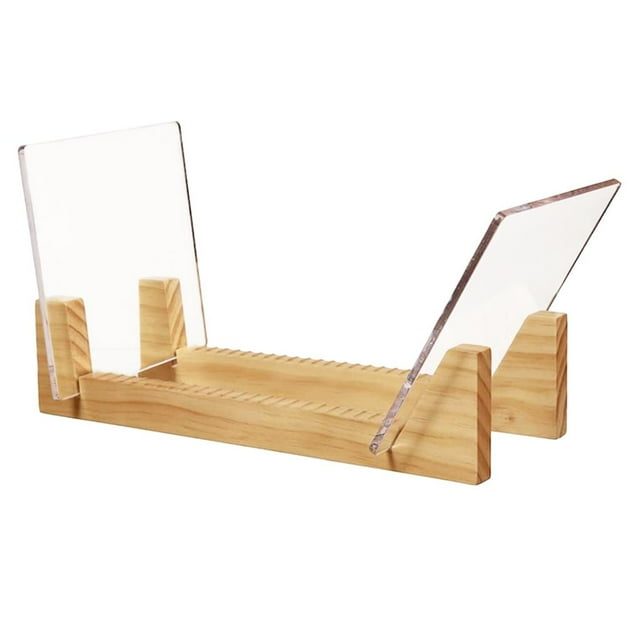 Milaget Vinyl Storage Holder Desktop Acrylic Vinyl Stand Holds Up khaki