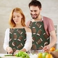 thumbnail image 3 of Football Pattern Apron-Garden Aprons for Women with Pockets-Cotton Linen Waterproof Kitchen Cooking Gardening Aprons Adjustable for Kitchen,Cooking,BBQ and Salon 33x27 Inch, 3 of 7