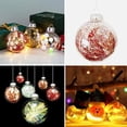 thumbnail image 4 of 12X Clear Iridescent Glass Baubles Balls Christmas Tree Ornament Diy Decor, 4 of 8