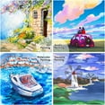 thumbnail image 4 of Shuttle Art Painting Canvas Panel, 52 Multi Pack, 5x5, 6x6, 8x8, 10x10 inch (13 PCS of Each), 100% Cotton Art Canvas Board Primed White, Blank Canvas for Kids Adults for Acrylic Oil Painting, 4 of 7
