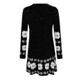 thumbnail image 5 of Tarmeek Christmas Dress,Ugly christmas Sweater Women's Casual Christmas Printed Round Neck Ruffle Hem Long Sleeve Dress Xmas Gifts for Women, 5 of 5