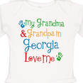 thumbnail image 4 of Inktastic Georgia Grandma Grandpa Loves Me Boys or Girls Long Sleeve Baby Bodysuit, 4 of 5