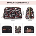 thumbnail image 5 of Xecao Vintage Skull Casino Print Fashion Makeup PVC Bag Large Capacity Travel Cosmetic Bag for Women Organizer Toiletry Clutch, 5 of 8