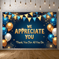 thumbnail image 4 of Decorative Design Appreciation Banner Colorful Balloons Thank You Bunting Flags Celebration Banner for Corporate Events Employee Recognition Parties, 4 of 7