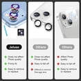 thumbnail image 3 of [2X2 Pack] Camera Lens Protector for iphone 14 Plus for iphone 14, 9H Tempered Glass Screen Protector Cover [Alignment Kit Eazy installation] Metal Individual Ring, 3 of 5