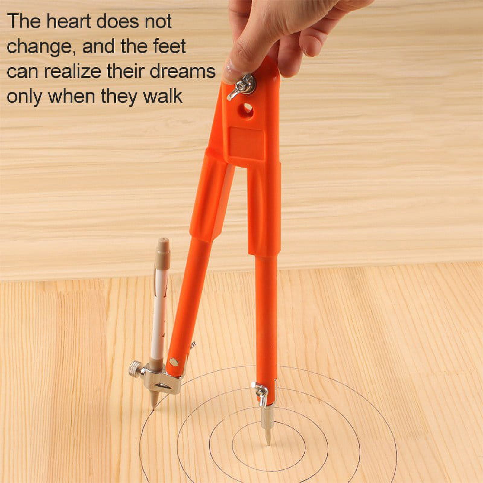 Clearance Sale!Large S Marking Pencil Drawing Diameter-Orange Multi-Functional + Precision Woodworking L Line Decoration Compass Compass Tool Gauge Tools Home Improvement, Handmade Equipment