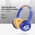 thumbnail image 5 of Noise Canceling Gaming Headset, Hwkond Bluetooth Headphones Over Ear Foldable Wireless And Wired Stereo Headset For Cell Phone PC Soft Earmuff SLight Weight For Prolonged Wearing,Blue, 5 of 9
