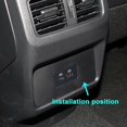 thumbnail image 4 of Car Rear USB Socket Control Panel Trim Cover Frame Decoration Sticker Interior Accessories For Nissan Qashqai J12 2022 2023 2024, 4 of 5