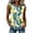 Green, variant on Erwazi Hooded Tops for Women Summer Sleeveless Denim Printed Vest Outdoor Activities Casual Jeans Tunic Top