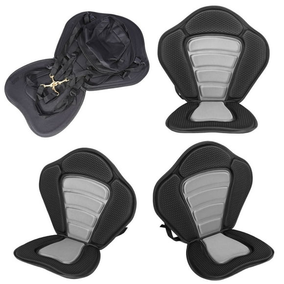 Detachable Kayak , Deluxe Padded Canoe Replacement Cushion Pad Back Support with Detachable Back Storage Bag for Universal Sit