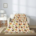 thumbnail image 2 of Sikiie Thanksgiving Turkey Cozy Flannel Fleece Throw Blanket: Lightweight & Thick for All Seasons - Perfect for Women, Men, & Kids"80"x60", 2 of 6
