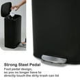 thumbnail image 5 of 13 Gallon/50 Liter Kitchen Trash Can ，Stainless steel trash can，Kitchen Trash Can with Lid ，Stainless Steel Fingerprint-proof Brushed Rectangular Step-on Trash Can Trash ，Odor Proof and Hygienic, 5 of 7