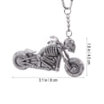 thumbnail image 5 of Moda motocicleta cráneo esqueleto llavero goma Keyring Keys Holder bolso decoraciones colgante colgante (Big Moto), 5 of 5