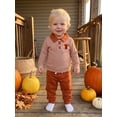 thumbnail image 3 of Cenuakty Toddler Boys Thanksgiving Outfits Striped Long Sleeve Sweatshirt and Pants, 3 of 9