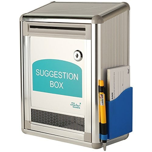 My Charity Boxes Aluminum Suggestion Box Donation Box Mail Box