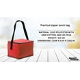 thumbnail image 4 of Small Lunch Bags Set of 10, Bulk Pack - Insulated, Fits 6 Cans, Perfect for the Office, Picnic, Beach - Red, 4 of 5