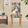 thumbnail image 4 of Yayeee 2 Pack Dining Chair Covers Stretch Parson Chairs Slipcovers Seat Protector, Blue Flowers, 4 of 6