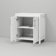 ELECWISH 30 Inches Traditional Bathroom Vanity in White Finish, Single Bathroom Vanity with Top and 2-Door Cabinet