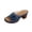 Blue, variant on Open Toe High Heel Sandals Comfortable Thick Heel Flower Decoration Casual Summer Shoes for Women Black,37
