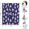 thumbnail image 4 of Dark Purple Halloween Ghosts with Boo Blanket,Comfortable Soft Flannel Throw Blanket,All Season,Warm Lightweight Blankets for Sofa Bed Couch Living Room Chair,30"x40", 4 of 4