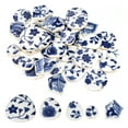 thumbnail image 1 of Uxcell 1 juego de azulejos de mosaico de cerámica irregular azul y blanco de 0.94'' 1.18'' 1.22'' 1.61'' para kits de mosaico, 1 of 7