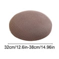 thumbnail image 3 of Dongrere Stretch Bar Stool Seat Cover, Striped Round Cushion, Anti-Slip Chair Cover for Bar Kitchen Living Room Use, Coffee, 3 of 6