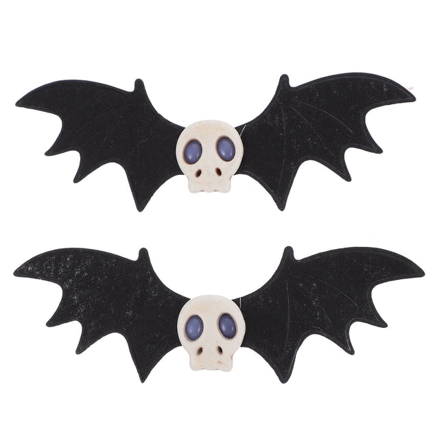 GOOHOCHY 2 unids clásico bate cráneo clips de pelo Halloween Party Hakepin Girls Accesorios para el cabello