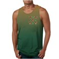 thumbnail image 1 of Camiseta sin mangas de cuello redondo para hombre, informal, a la moda, sin mangas, con estampado, cuello redondo, deportiva, de poliéster, 1 of 4