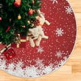 thumbnail image 5 of Coolnut Christmas Tree Skirt Snowflake Xmas Tree Skirt, Floor Door Round Mat Decorations for Holiday Party Home Christmas Day Ornaments,35.4", 5 of 6