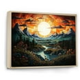 thumbnail image 2 of Designart "Mandala Sky Asian Painting II" Asian Floater Framed Canvas Wall Art, 2 of 7