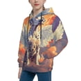 thumbnail image 2 of Lsque Colorful Cloud Spotted Dog Patten Youth Hoodie Sweatshirt Pullover with Kangaroo Pocket Boys and Girls Hoodie Warm Hoodie for Kids-X-Large, 2 of 6